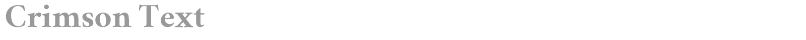 Crimson Text font preview